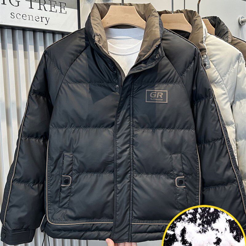 冬季男士羽绒服立领棉衣韩版加厚保暖短款外套防寒服潮流休闲棉服