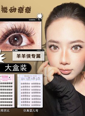 樱甜奈奈上镜款自然款假睫毛免胶大容量单簇柔软自然卷翘早八