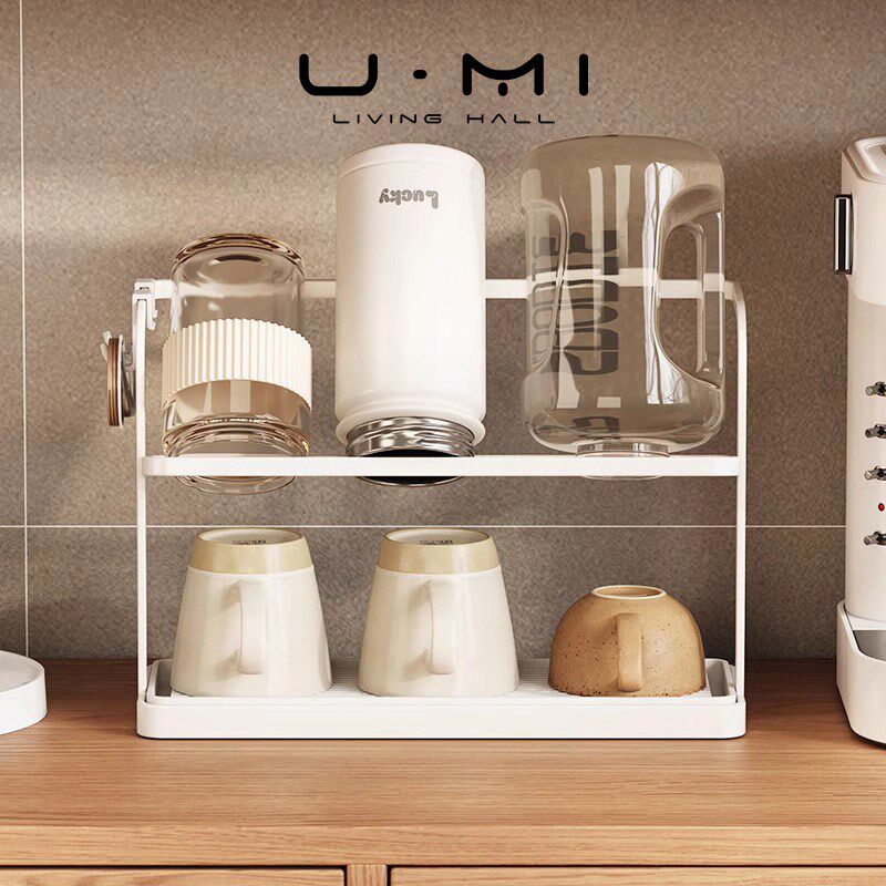 U Mi LIVING念可  置物架水杯架家用桌面双层杯架倒挂沥水架子