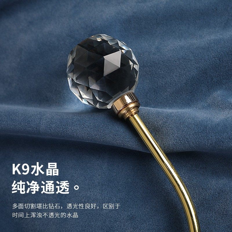 热销窗帘无绑绳固定墙勾挂钩高档配件扣环壁钩圆头水晶扣轻奢北欧