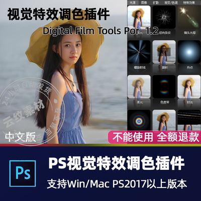 Digital Film Tools Por PS调色灯光光效光线光晕插件win/mac2026
