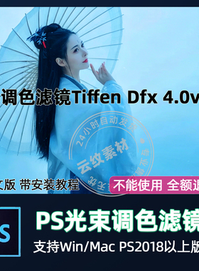 PS调色滤镜插件DFT Tiffen Dfx 4中文版制作滤光镜效果支持WinMac