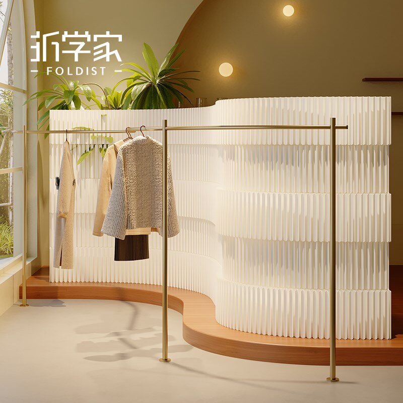 折学家可移动纸墙商用办公隔断挡板屏风隔档展厅背景展会活动展架