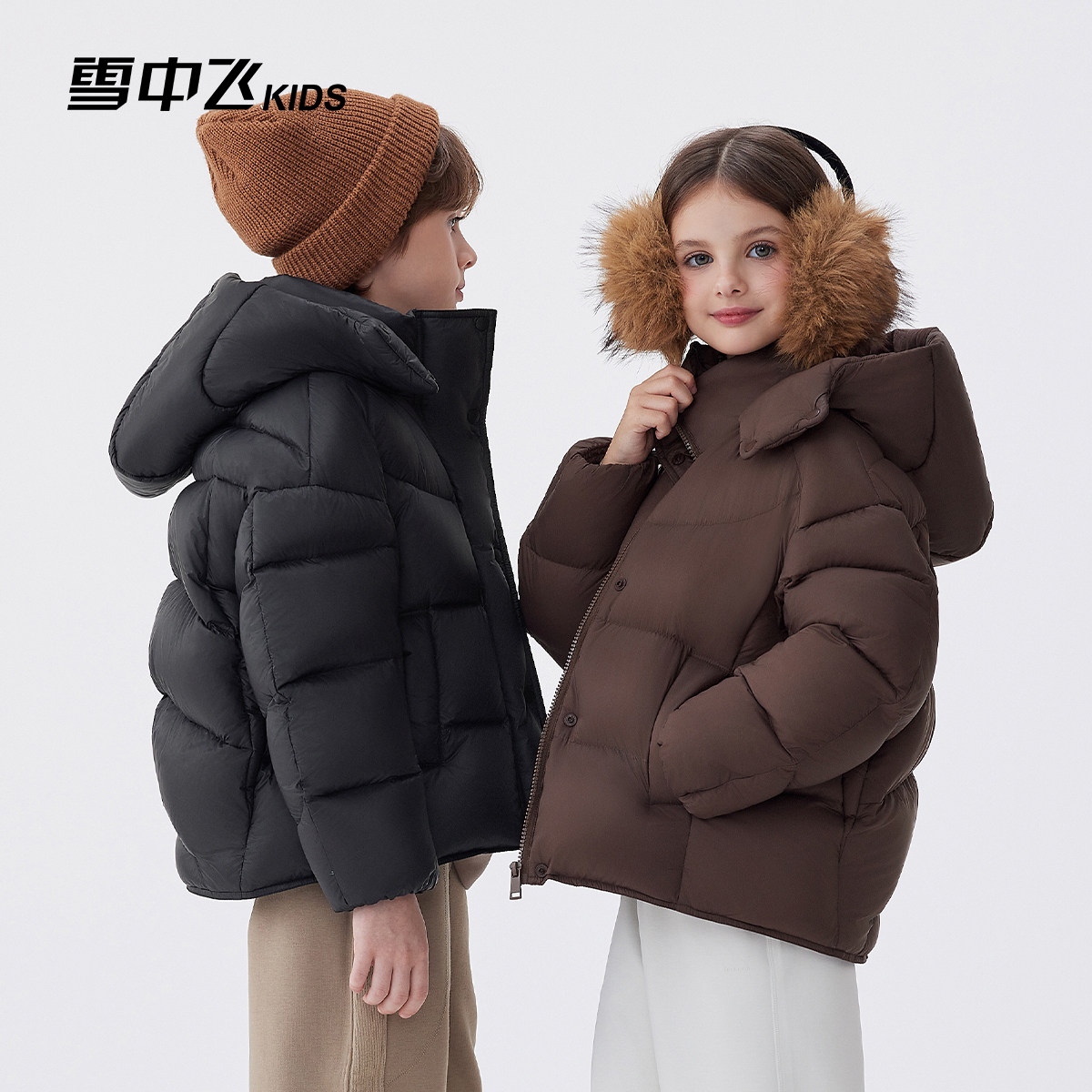 雪中飞童装儿童泡芙加厚羽绒服