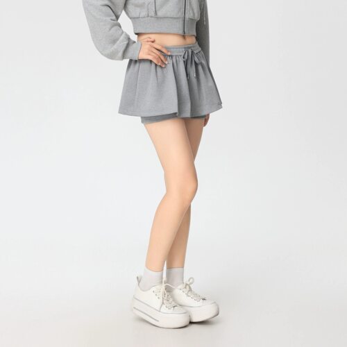 阿玛施时尚休闲百搭舒适韩系小个子松紧腰抽绳裤裙520036-4206331