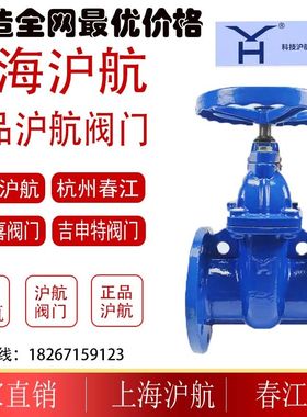 上海沪航正品沪航阀门法兰软密封暗杆闸阀Z45X消防自来水排污闸阀