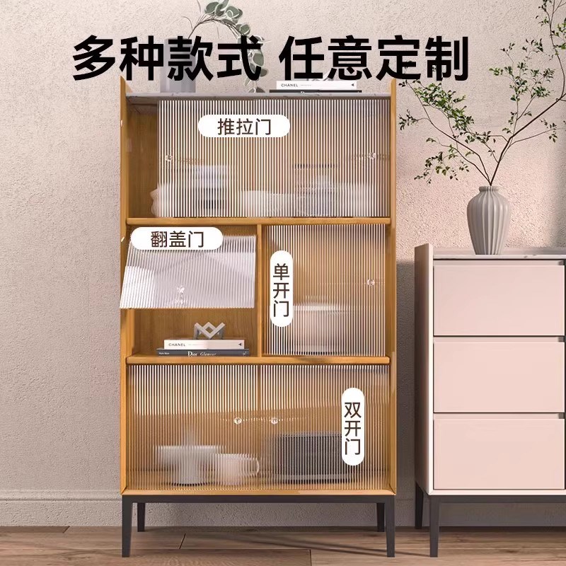 亚克力柜门定制书柜子门加装自装简易上翻门板玻璃防尘遮挡免打孔图片