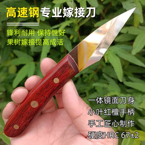 全镜面高速钢嫁接刀硬度672果树专业芽接刀园林园艺专用嫁接工