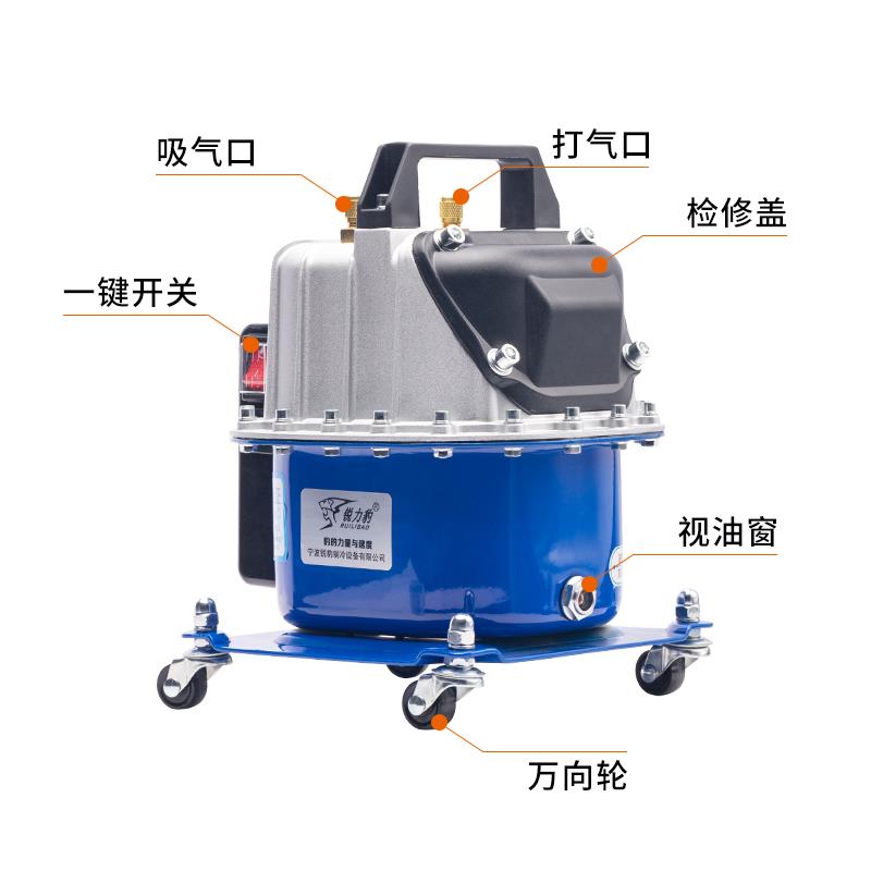 锐力豹汽车空调维修抽打两用真空泵轮胎打气冷媒表家用加氟机器