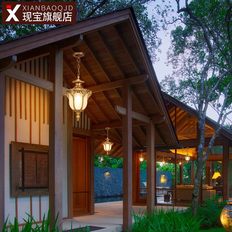 走廊吊灯超亮户外防水花园别墅灯凉亭葡萄架过道室外庭院大门口灯图片