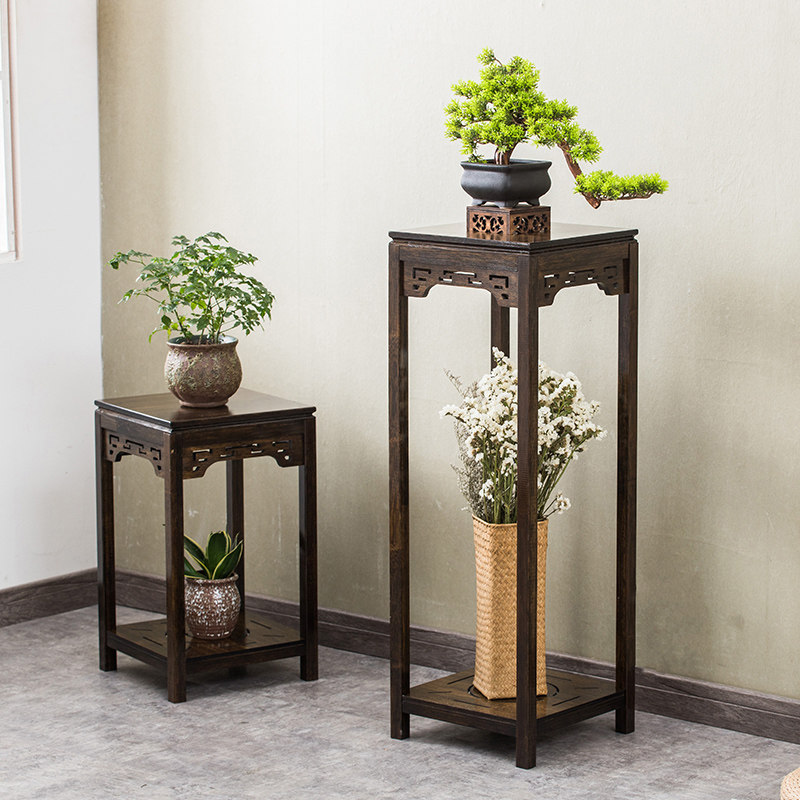 博古架实木客厅小古董架置物架中式茶叶茶具摆件展示柜子仿古花架