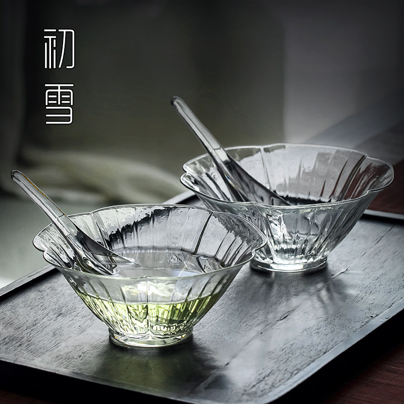 日式玻璃泡茶碗冷泡茶具绿茶专用分茶勺碗泡套装茶艺透明泡茶神器