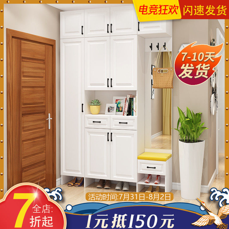 入户进门整体鞋柜玄关柜大容量高柜客厅门厅柜隔断柜家用门口定制
