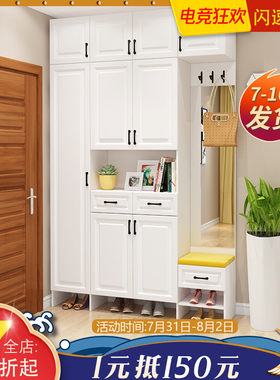 入户进门整体鞋柜玄关柜大容量高柜客厅门厅柜隔断柜家用门口定制