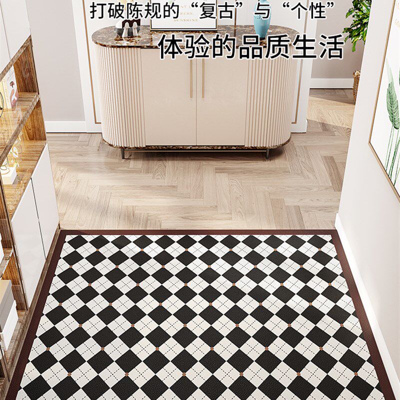 地垫入户门皮革进门卡通网红脚垫家用进户门口可擦免洗塑料门垫