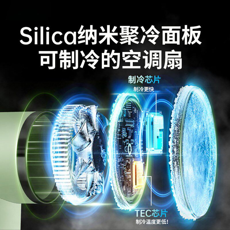 超长续航手持小风扇冰敷半导体制冷便携式超强力大风小型降温神器