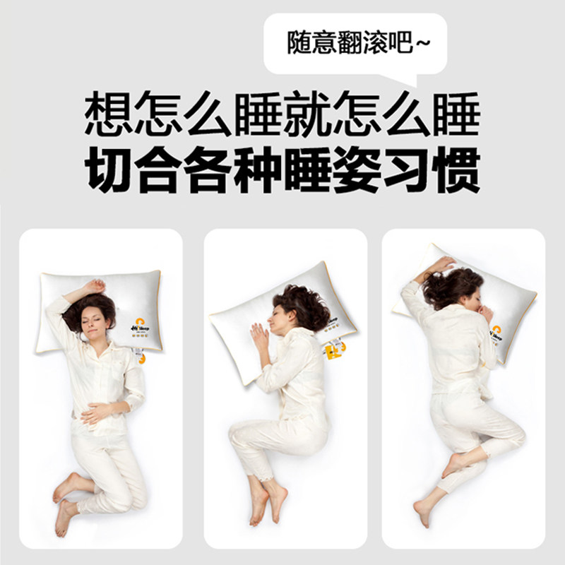 星级酒店回弹舒睡枕头家用枕芯助睡眠无压分区护颈椎枕整头一对装