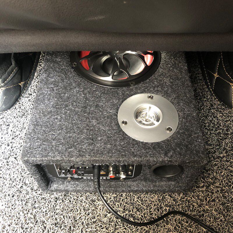 5寸方形车载低音炮无线蓝牙音箱车用12V24伏汽车货车音箱改装专用