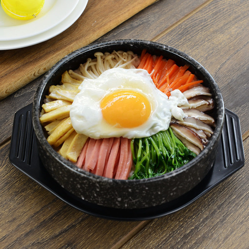 韩式石锅拌饭专用锅商用一人食小锅麦饭石泡泡鸡酸菜鱼米饭陶瓷锅图片