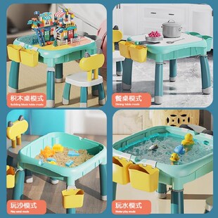 儿童大颗粒积木桌子多功能拼装益智拼图玩具男孩3-5女W孩4婴儿2岁