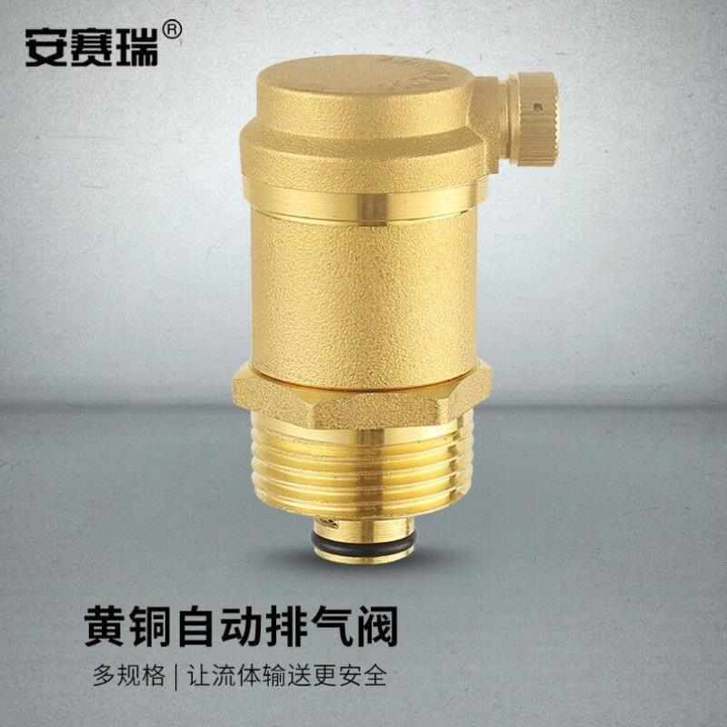 安赛瑞黄铜自动排气阀暖气管道直输送带/传送带