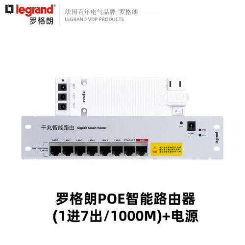 legrand罗格朗千兆无线路由器 千兆AC路由 全屋网络86型POE面板