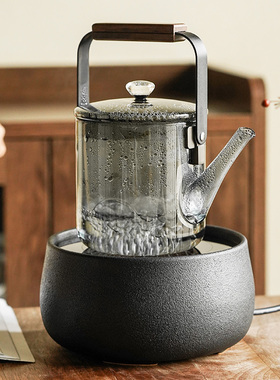 古舍电陶炉煮茶器家用智能圆满茶炉小型烧水玻璃养生壶静音套装