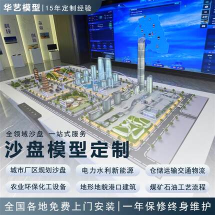 新能源楼型沙盘模型定制服务 专业地形地貌场景规划与学校工业农