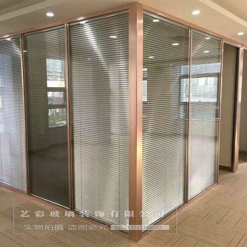 上门定制钢化玻璃门隔断窗玻璃办公室屏风高隔断墙高隔断铝合金图片