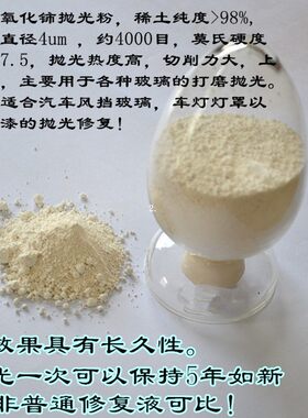 稀土氧化铈抛光粉修复液汽车灯灯罩有机风挡玻璃车漆划痕抛光修复