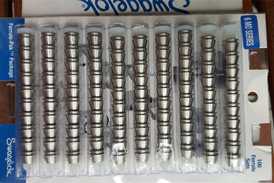 全新原装SWAGELOK 世伟洛克卡套 前後卡套 1/4英寸 SS-400-SET
