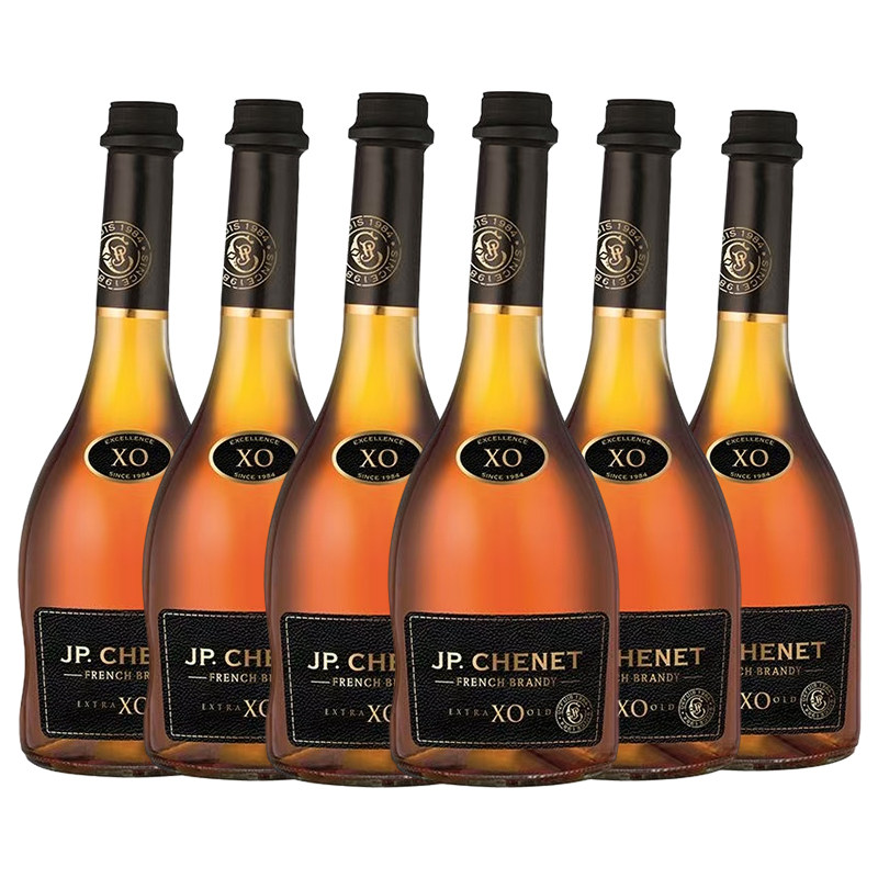 JP.CHENET香奈白兰地XO法国原瓶进口洋酒烈酒歪脖子700ml*6瓶正品