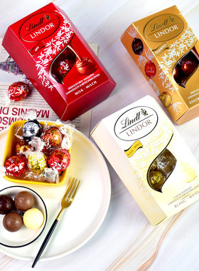 lindt瑞士巧克力软心球年货零食