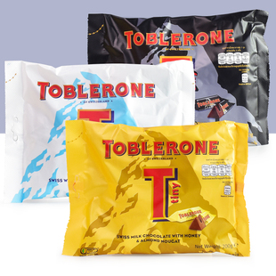 Toblerone三角巧克力黑巧牛奶白巧迷你独立袋装喜糖零食糖果200g