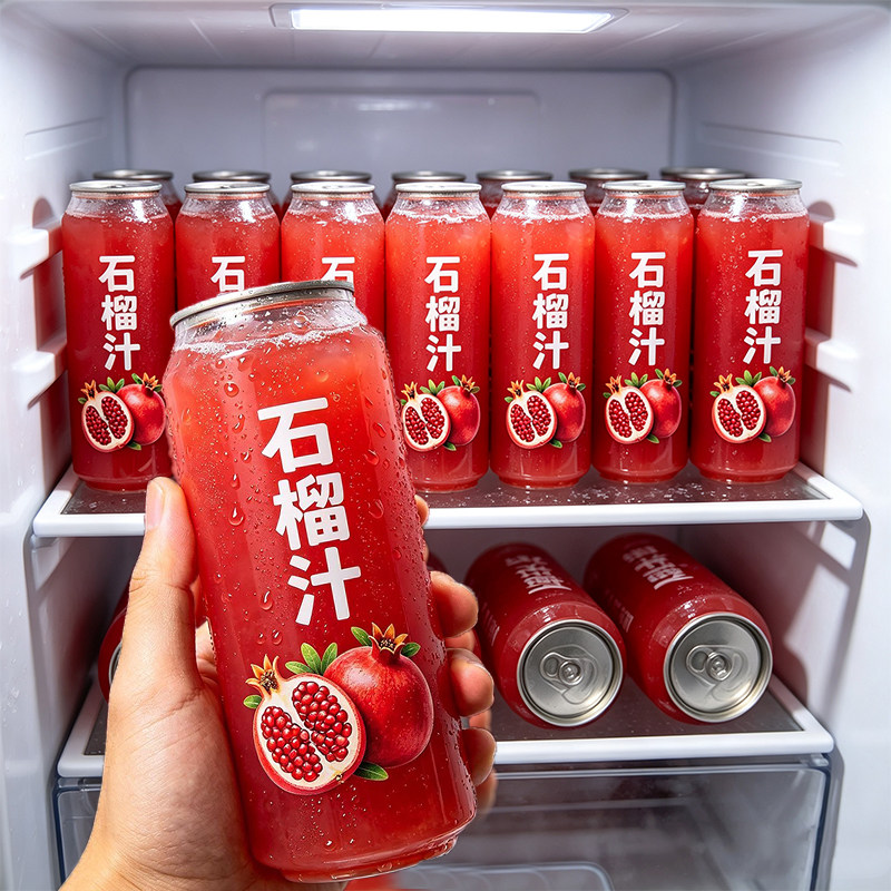 100%石榴汁整箱16/8瓶*300ml配料干净0添加剂0色素0香精果汁饮料