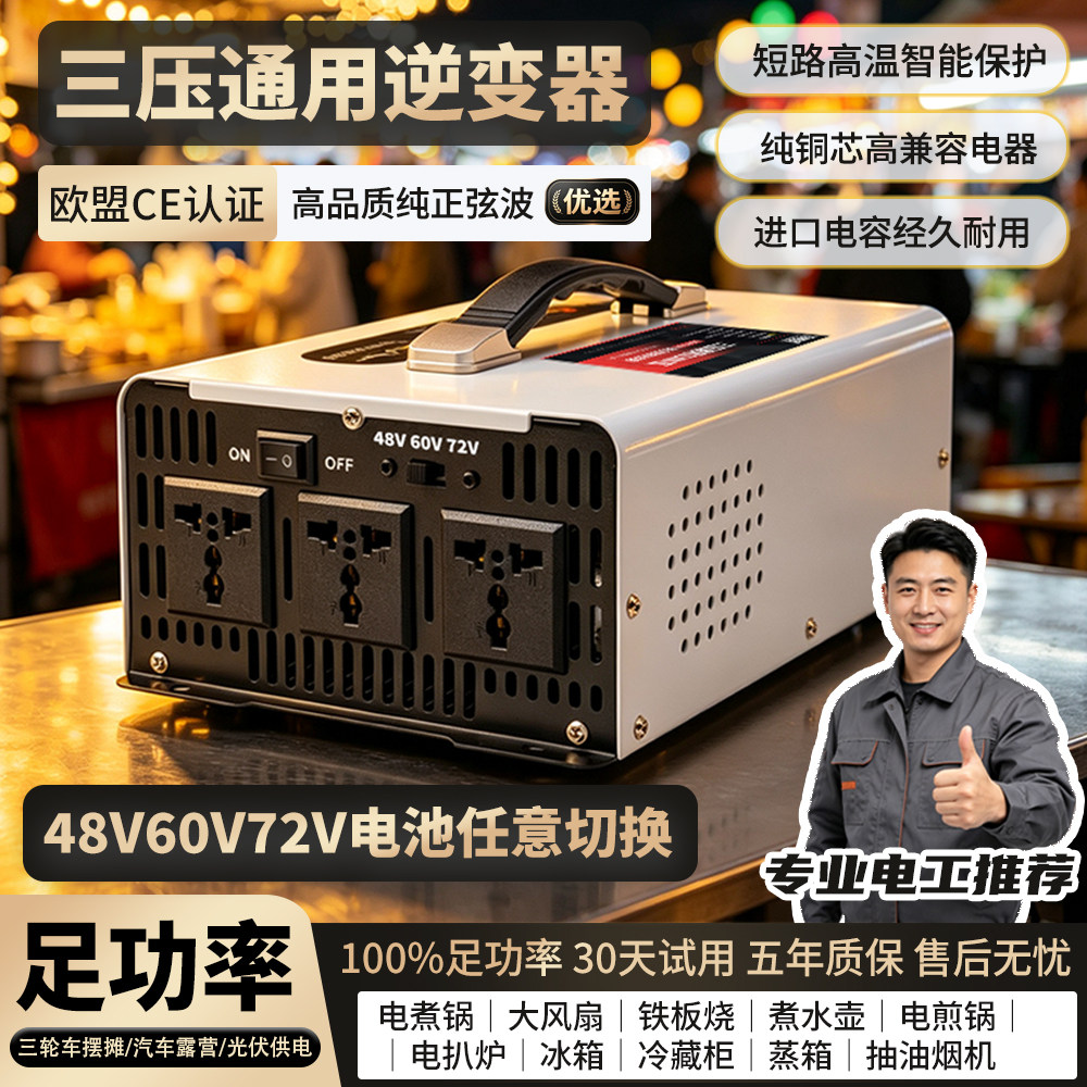 乐电虎48-72V纯正弦波逆变器图片