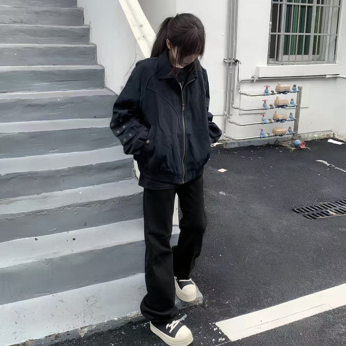 美式高街复古棒球服外套