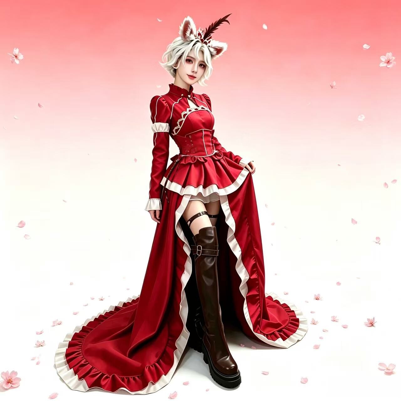 第五人格女大公监管者红夫人cos图片
