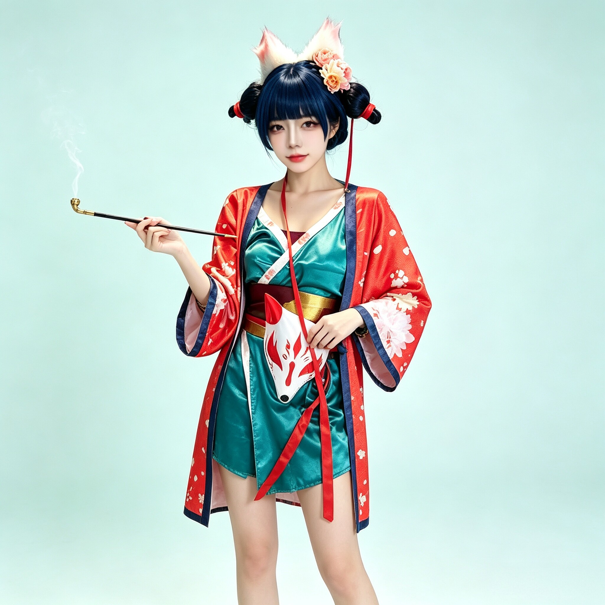 宝青坊主cos服白蛇缘起假发全套