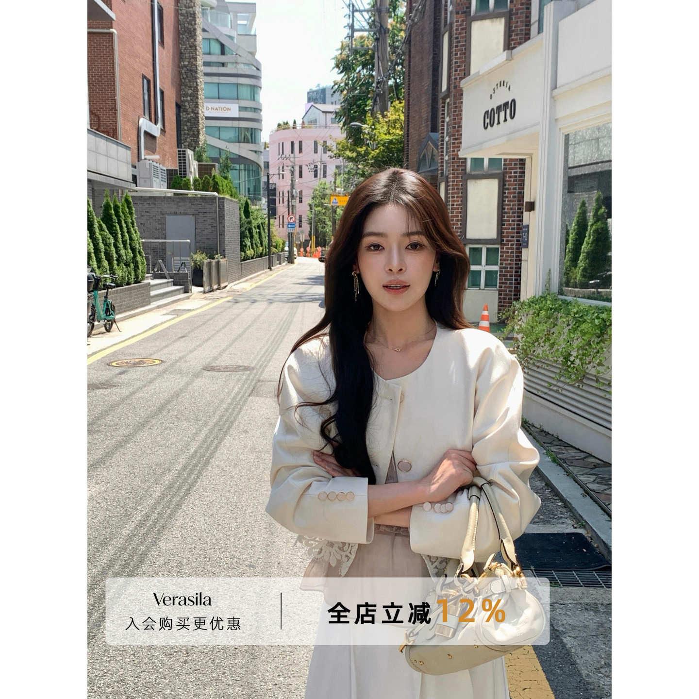 Verasila典藏蕾丝花边蕾丝外套