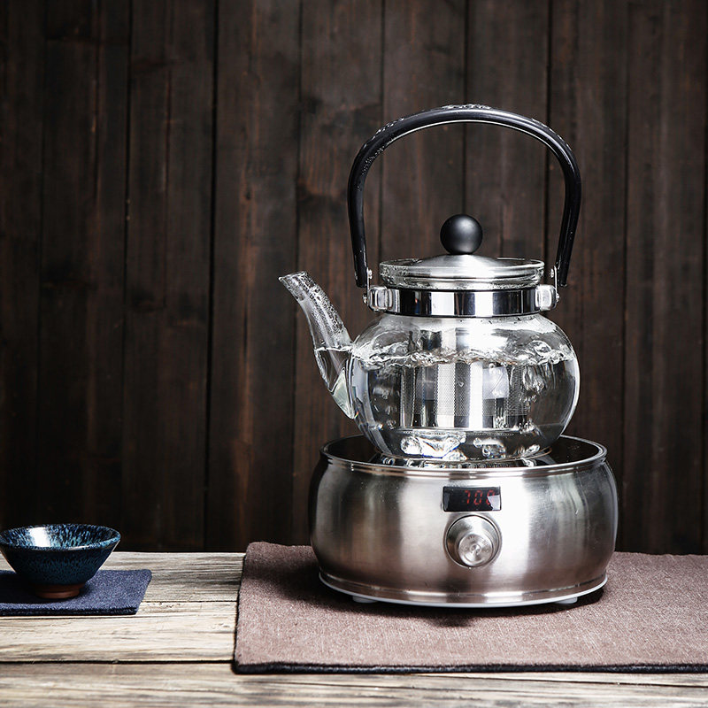 雅风玻璃茶壶家用耐高温煮茶器烧水泡茶壶单壶电陶炉茶具套装大壶