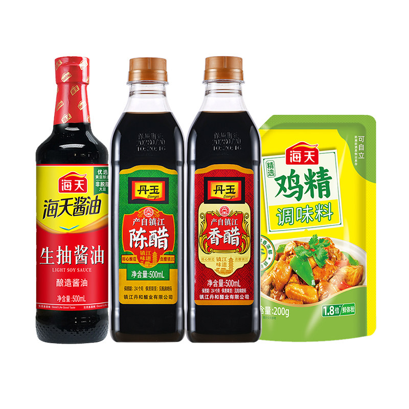 海天调味品四件套淀粉鸡精组合装