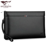 Septwolves, кожаная маленькая сумка клатч, сумка с петлей на руку, из натуральной кожи