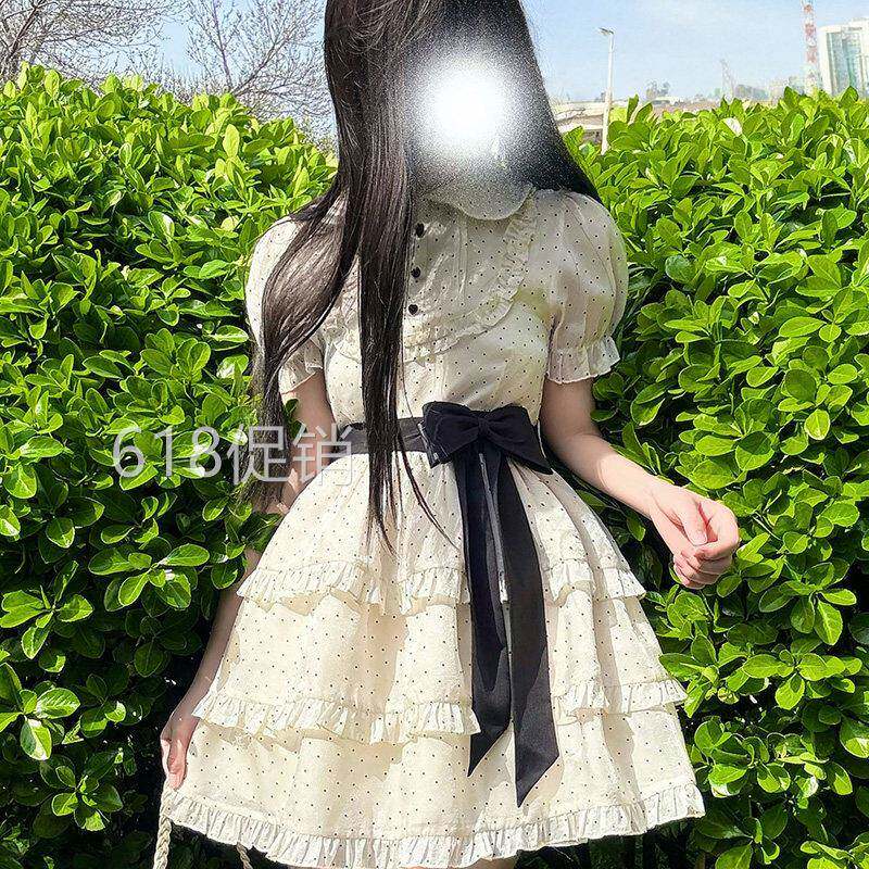 东京岁时记jk波点洋装女初夏裙子甜妹漂亮公主蓬蓬裙小个子套装