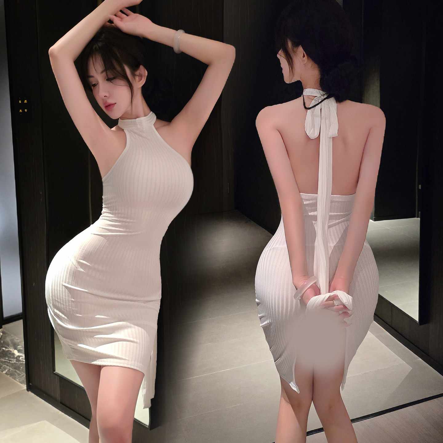 「魅惑小妖姬」性感衣服睡衣女抹胸趣味内衣床上睡裙制服黑丝套装