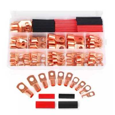 160pcs窥口铜管端子SC接线端子80PCS+80PCS软护套组合