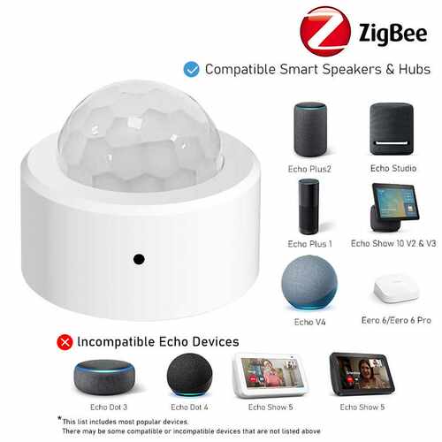 易微联Zigbee人体存在探测器 PIR传感器支持三星 Alexa/HA等网关