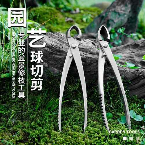 盆景造型工具圆口球节剪斜口球节钳园艺花剪树瘤树节修剪钳盆景剪