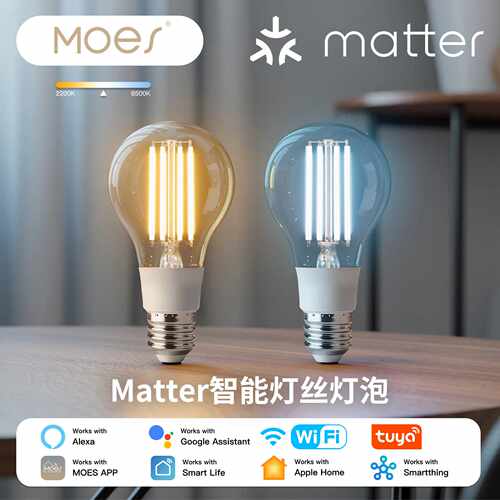 WiFi涂鸦智能家居matter智能led灯alexa语音app远程控制灯丝灯