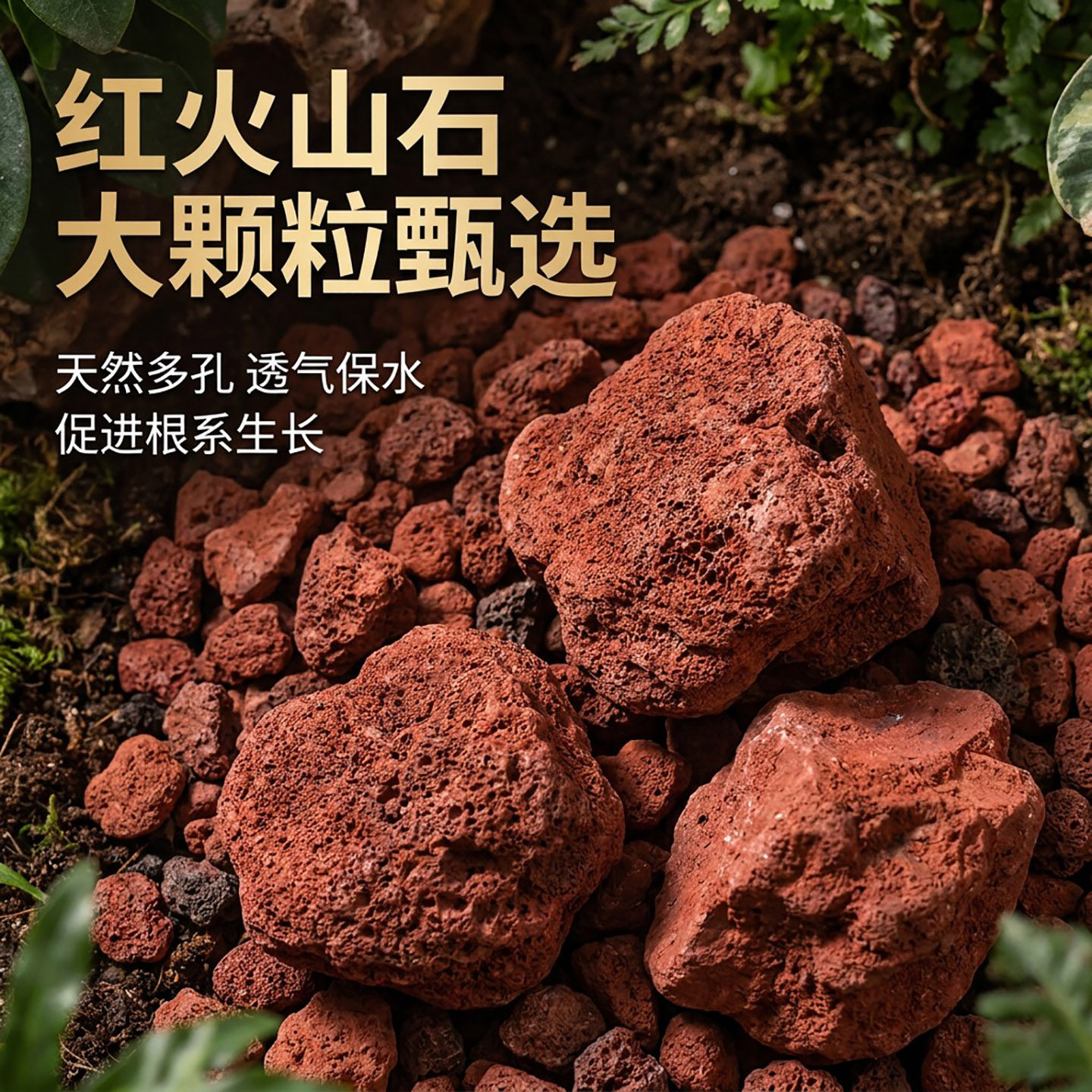 火山石天然颗粒鱼缸专用造景鱼池底砂滤材养花养鱼大块火山石精筛